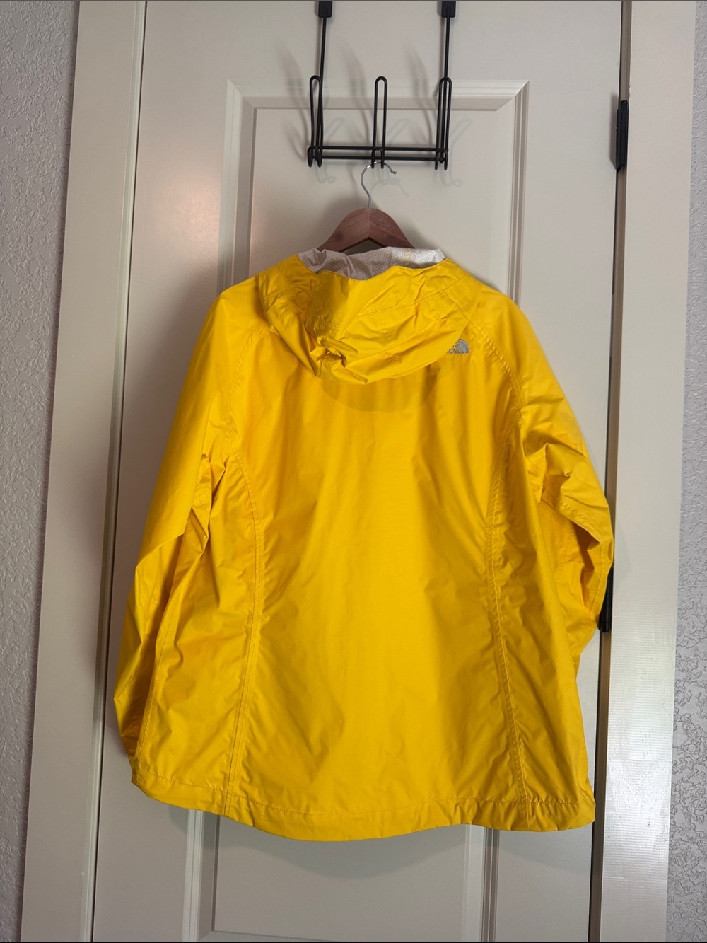 The North Face Women’s Bright Yellow Hooded Rain Jacket - Picture 3 of 4